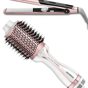 Prancha Mondial P-20 (Kit 2 em 1 com Escova Secadora ES-50) Bivolt