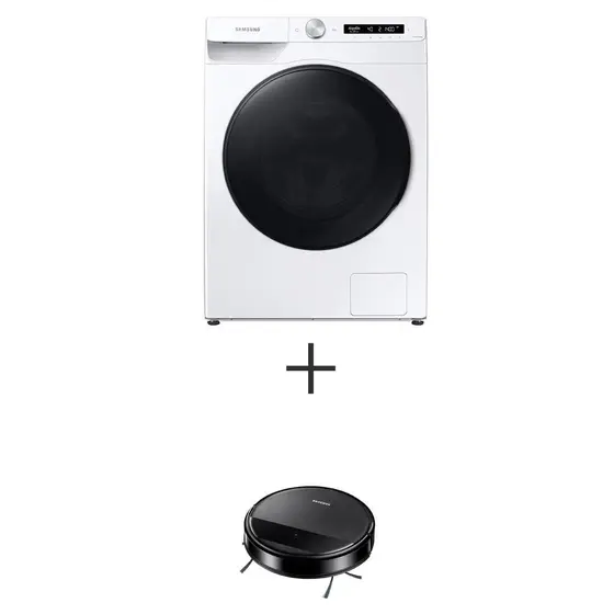 Lava e Seca Samsung Eco Bubble 13kg Branca com 25 Programas de Lavagem + Aspirador Robô