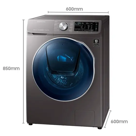 Lava e Seca Samsung Q-Drive 10.2kg Inox Look WD10N64FOOXFAZ