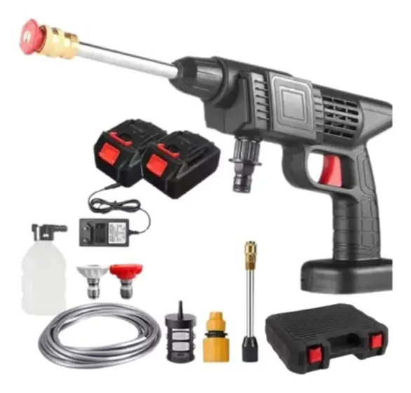 Lavadora de Alta Pressão Portátil Sem Fio 48V com 2 Baterias Recarregável