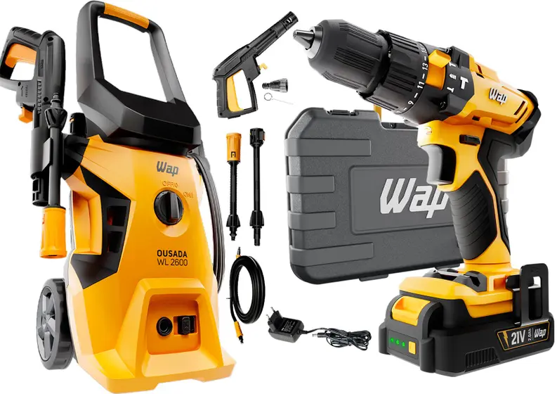 Lavadora de Alta Pressão WAP WL 2600 220V + Parafusadeira K21