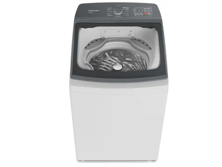 Lavadora de Roupas Brastemp 18 kg Cesto Inox 12 Programas Branca BWF18AB