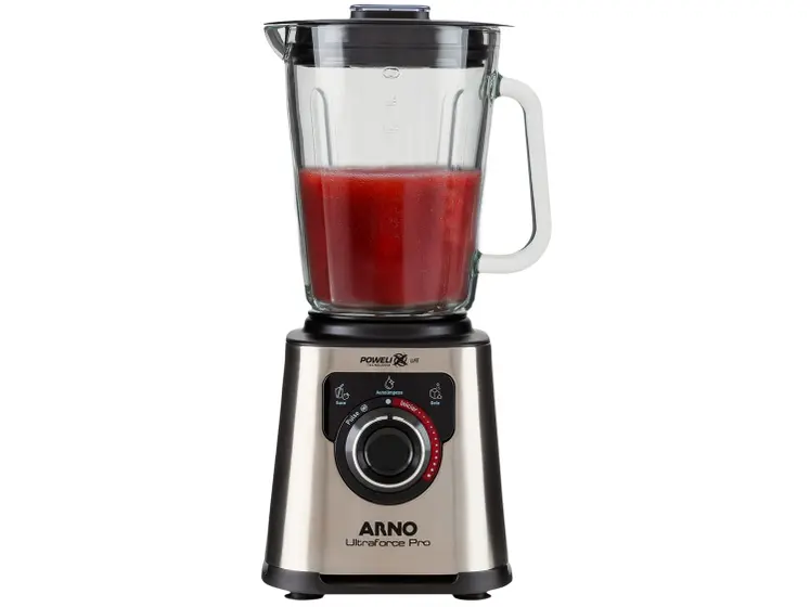 Liquidificador Arno Ultraforce Pro Inox Copo de Vidro 1100W 12 Velocidades LN93