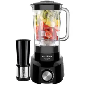 Liquidificador Britânia Diamante 1000 Turbo Preto 1000W 4 Velocidades com Filtro e Pulsar