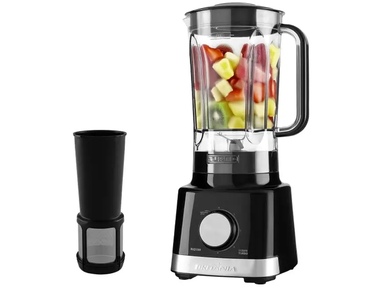 Liquidificador Britânia Pro Maxx 6 Preto 1150W 4 Velocidades com Filtro BLQ1280P