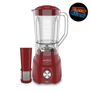 Liquidificador Britânia Turbo Vermelho 900W 4 Velocidades com Filtro BLQ970V