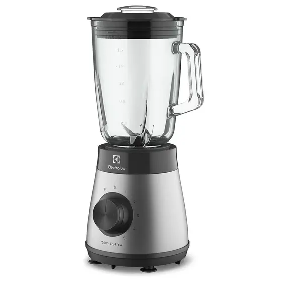 Liquidificador Electrolux Experience Inox Preto 700W 1.5L Copo de Vidro TruFlow EBS30