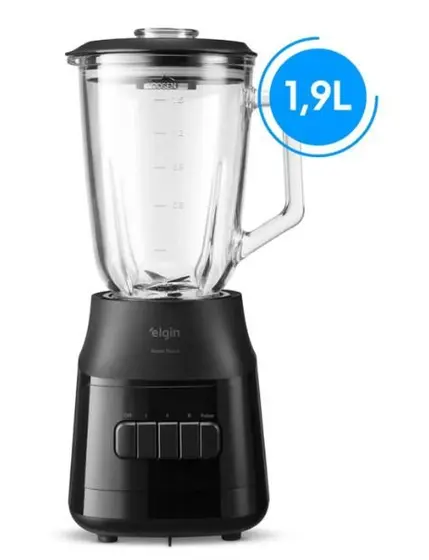 Liquidificador Elgin Titanium Black Jarra de Vidro 900W Ultra Turbo (220V)