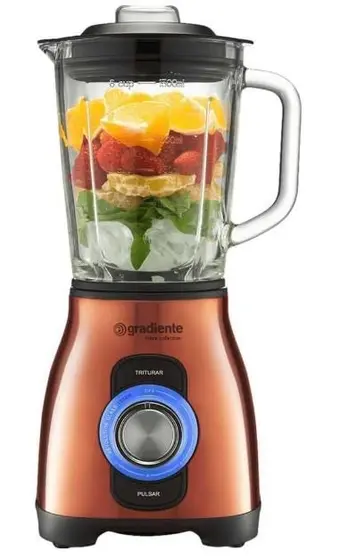 Liquidificador Gradiente Luxx Gold Copo de Vidro 1000W (220V)