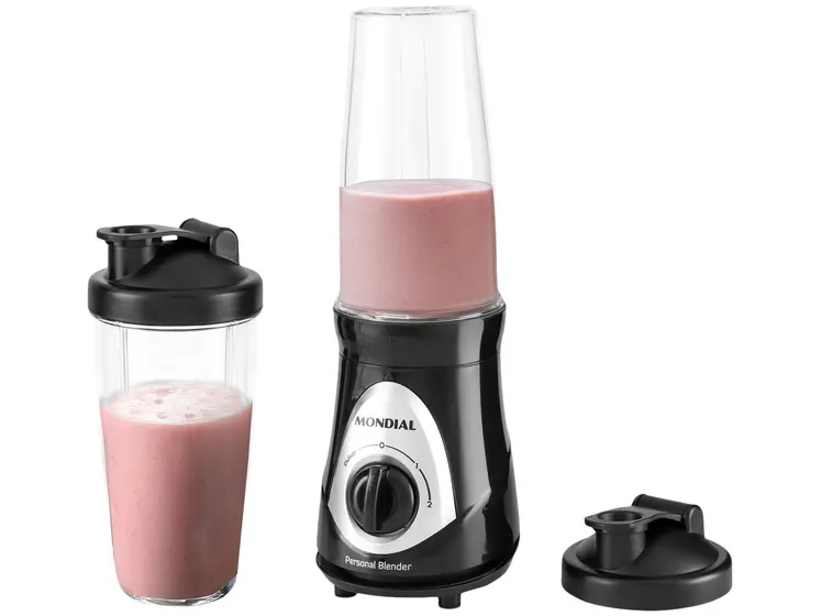 Liquidificador Pessoal Mondial Personal Blender Preto/Prata 300W 2 Velocidades DG-01