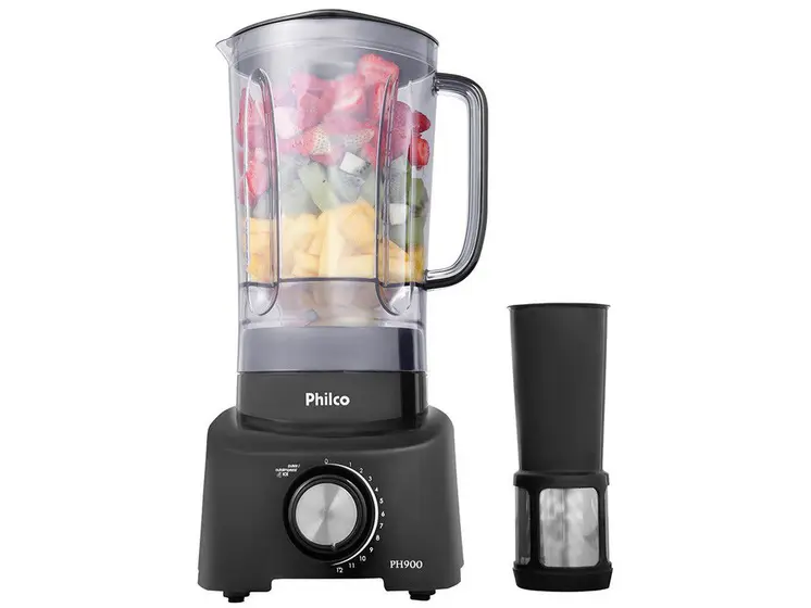 Liquidificador Philco PH900 Preto 1200W 12 Velocidades com Filtro
