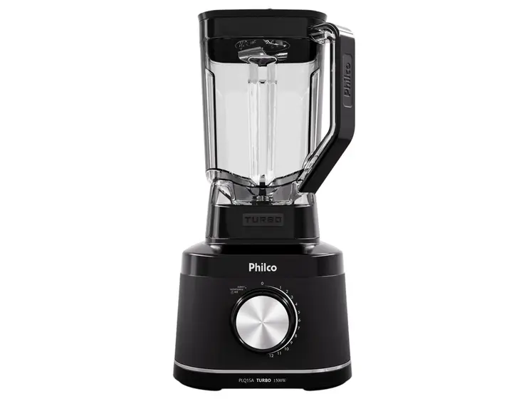 Liquidificador Philco Preto 1500W 12 Velocidades PLQ15A