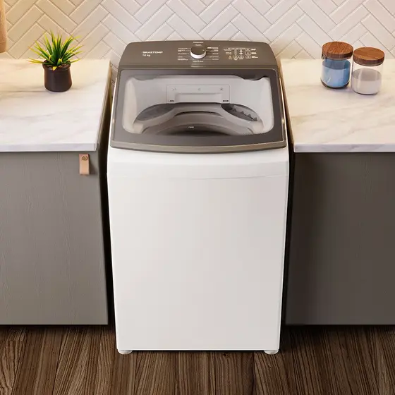Lavadora de Roupas Brastemp Advanced 16 kg Ciclo Tira Manchas e Antialérgico Branca 110V BWK16AB