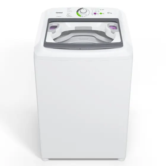 Lavadora de Roupas Consul 17 kg Lavagem Econômica e Ciclo Edredom Branca CWK17AB