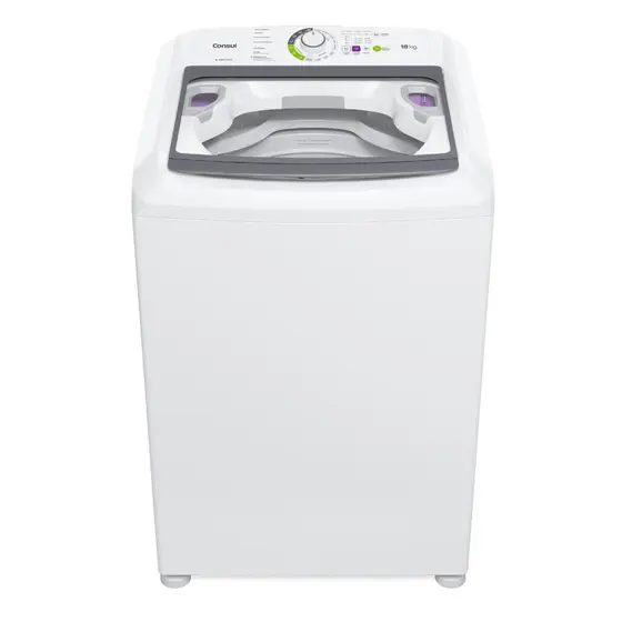 Lavadora de Roupas Consul 18 kg Lavagem Econômica e Ciclo Edredom Branca CWK18AB