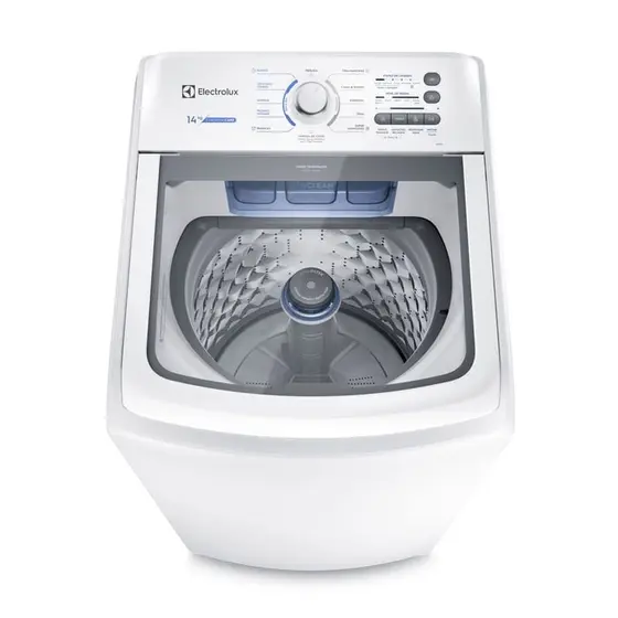 Lavadora de Roupas Electrolux Essential Care 14 kg Cesto Inox e Jet&Clean Branca LED14