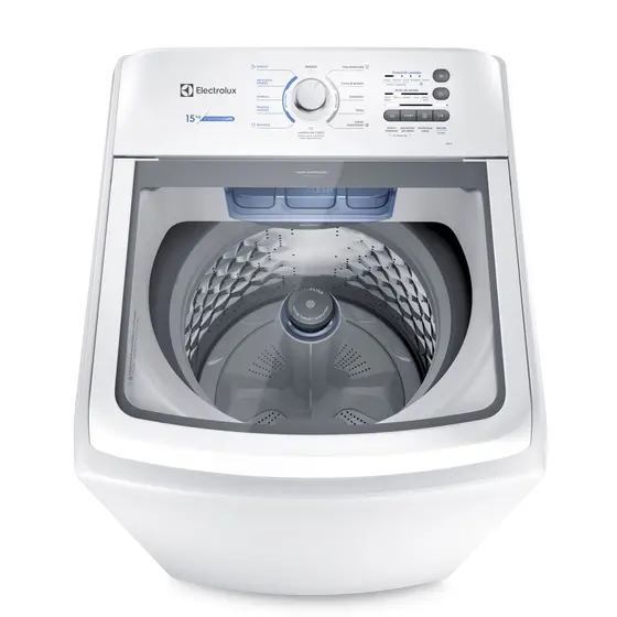 Lavadora de Roupas Electrolux Essential Care 15 kg Cesto Inox e Jet&Clean Branca LED15