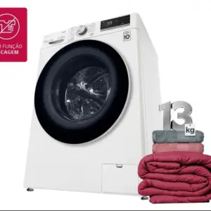 Lavadora de Roupas Smart LG VC4 13 kg Inteligência Artificial AI DD Branco 127V FV5013WC4