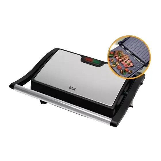 Mini Grill Sanduicheira Bak Gourmet Tostex Inox Antiaderente 750W 110V BK-GRL750-110