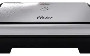 Mini Grill Elétrico Oster 2 em 1 Inox 1000W 127V OGRL230