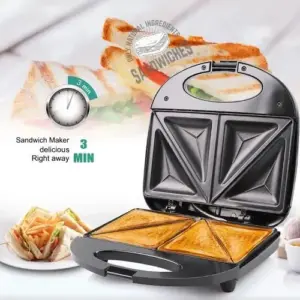 Mini Sanduicheira Elétrica OEM Antiaderente para Lanches, Misto Quente e Waffles Mini Sanduicheira Elétrica OEM Antiaderente para Lanches, Misto Quente e Waffles
