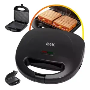 Misteira Sanduicheira Elétrica BAK Grill Prime Inox Portátil 750W Misteira Sanduicheira Elétrica BAK Grill Prime Inox Portátil 750W
