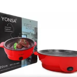 Panela Frigideira Elétrica Grill Pizza Grill Multifuncional Antiaderente 110V