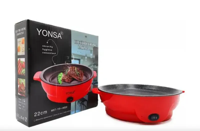 Panela Frigideira Elétrica Grill Pizza Grill Multifuncional Antiaderente 110V