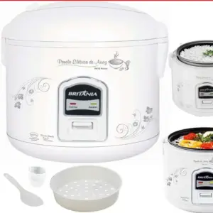 Panela de Arroz Elétrica Britânia 10 Xícaras para Risoto e Legumes Panela de Arroz Elétrica Britânia 10 Xícaras para Risoto e Legumes