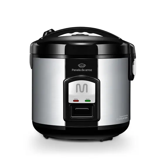 Panela de Arroz Elétrica Multilaser 10 Xícaras 700W Inox com Bandeja de Vapor 220V GO006