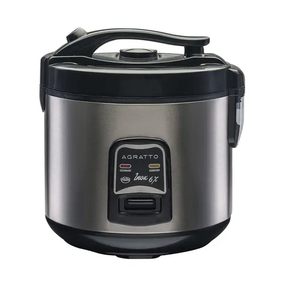 Panela de Arroz Elétrica Agratto 6 Xícaras 400W Inox 127V PAI-6X