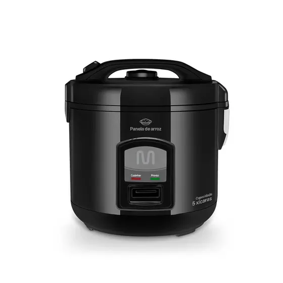 Panela de Arroz Elétrica Multilaser 5 Xícaras 400W Preta 127V GO003