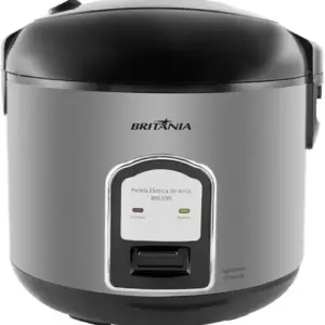 Panela de Arroz Elétrica Britânia 10 Xícaras 700W Prata 220V BPA10PI Panela de Arroz Elétrica Britânia 10 Xícaras 700W Prata 220V BPA10PI