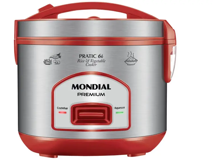 Panela de Arroz Elétrica Mondial Premium 6 Xícaras PE-45-6X
