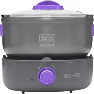 Panela de Arroz Elétrica Black+Decker Freestyle 2.5L 700W 127V PC700 Panela de Arroz Elétrica Black+Decker Freestyle 2.5L 700W 127V PC700