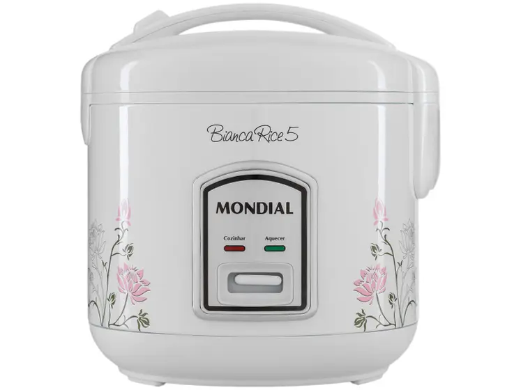 Panela de Arroz Elétrica Mondial Bianca Rice 5 Xícaras 400W NPE-05-5X