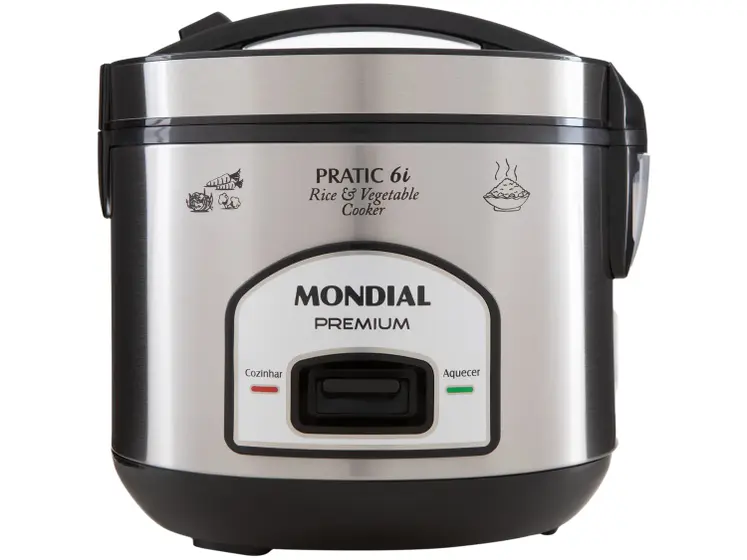 Panela de Arroz Elétrica Mondial Pratic 6 Xícaras 500W PE-43-6X