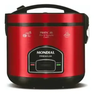 Panela de Arroz Elétrica Mondial 10 Xícaras 700W Vermelha 110V PE-46-10X