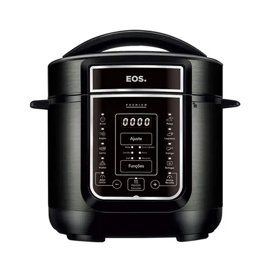 Panela de Pressão Elétrica Digital EOS Multicooker 3L Inox Preto 110V EPP30DP