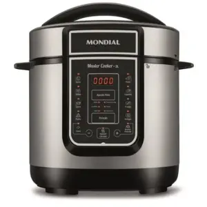 Panela de Pressão Elétrica Mondial Master Cook 3L Preta Inox 110V PE40 Panela de Pressão Elétrica Mondial Master Cook 3L Preta Inox 110V PE40