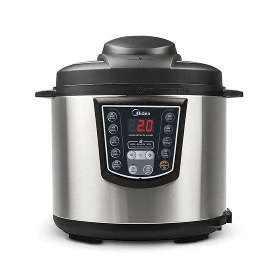 Panela de Pressão Elétrica Digital Midea 6L Inox 220V PPA72