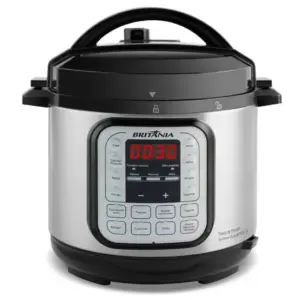 Panela de Pressão Elétrica Britânia 5L Prata com Preta 127V BPP02G