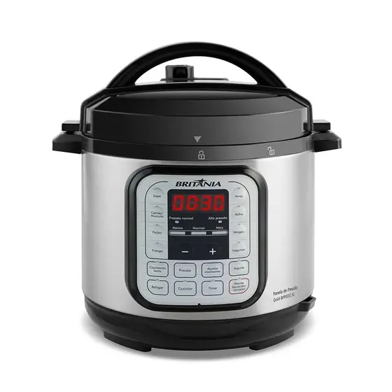 Panela de Pressão Elétrica Britânia Supreme Gold 5L Inox 220V BPP02G