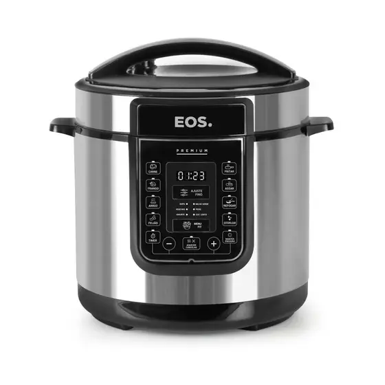 Panela de Pressão Elétrica Digital EOS Multicooker 6L Inox 127V EPP60DI