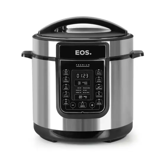 Panela de Pressão Elétrica Digital EOS Multicooker 6L Inox 220V EPP60DI