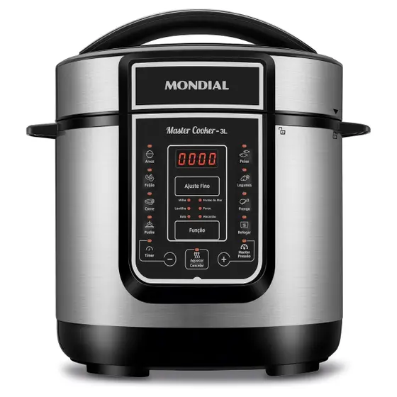 Panela de Pressão Elétrica Digital Mondial 3L 900W 110V