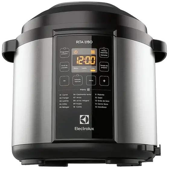 Panela de Pressão Elétrica Electrolux Experience by Rita Lobo 6L Preta 220V PCC20