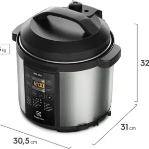 Panela de Pressão Elétrica Electrolux 3L Preta PCE15 Panela de Pressão Elétrica Electrolux 3L Preta PCE15