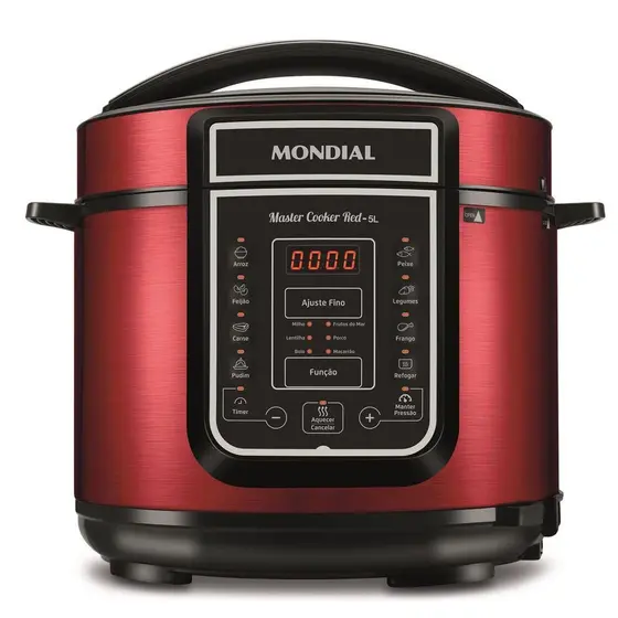 Panela de Pressão Elétrica Digital Mondial Master Cooker Red 5L PE-39