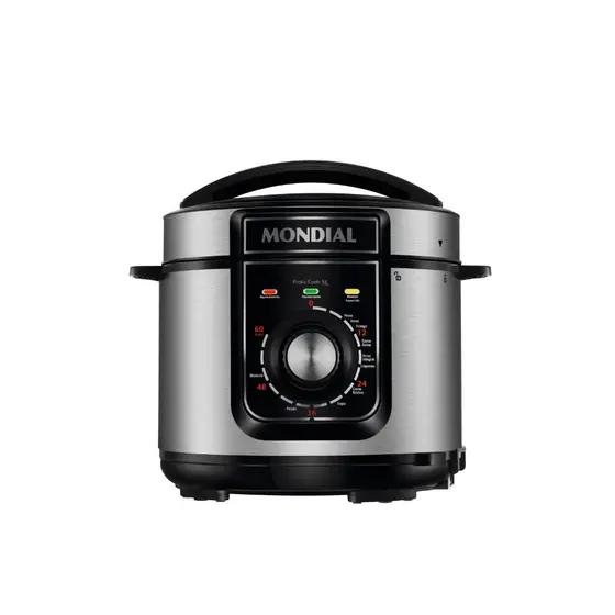 Panela de Pressão Elétrica Mondial Pratic Cook 5L 900W Preto Inox 220V PE-48-5L-I